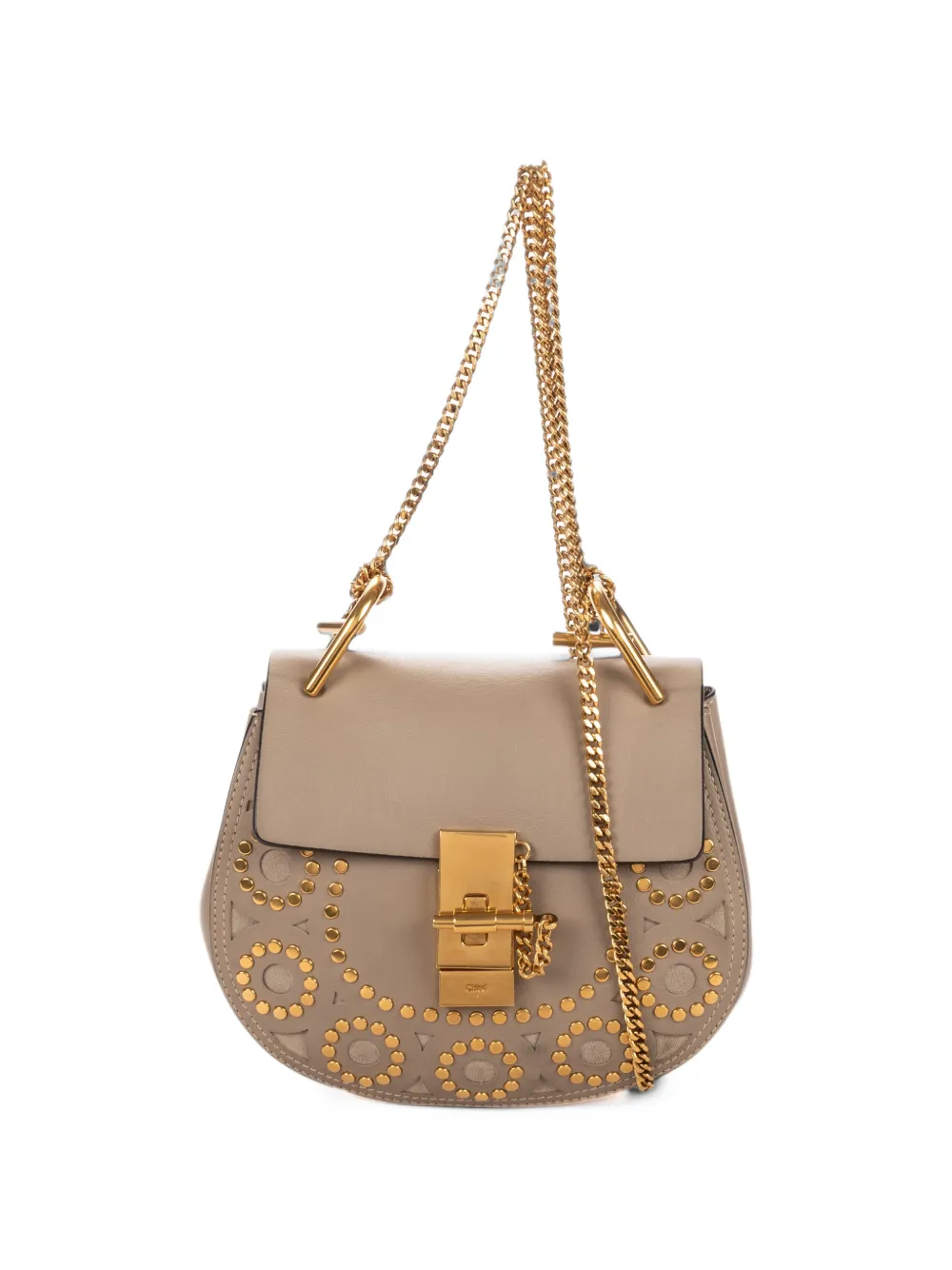 Chloé Pre-Owned mini Drew studded shoulder bag - Grau
