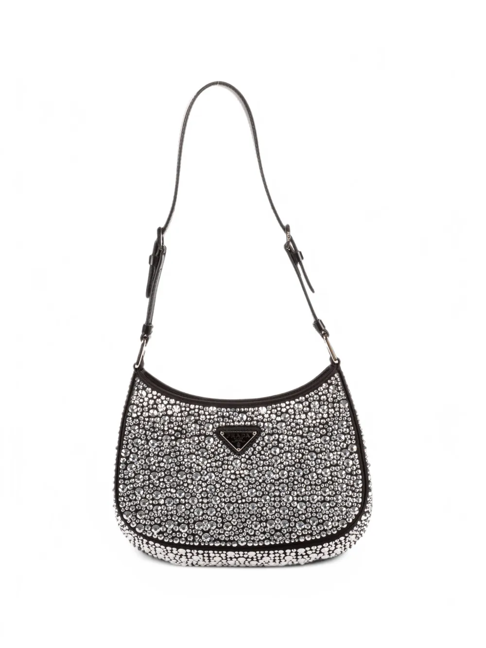 Prada Pre-Owned Cleo crystal-embellished handbag - Silver