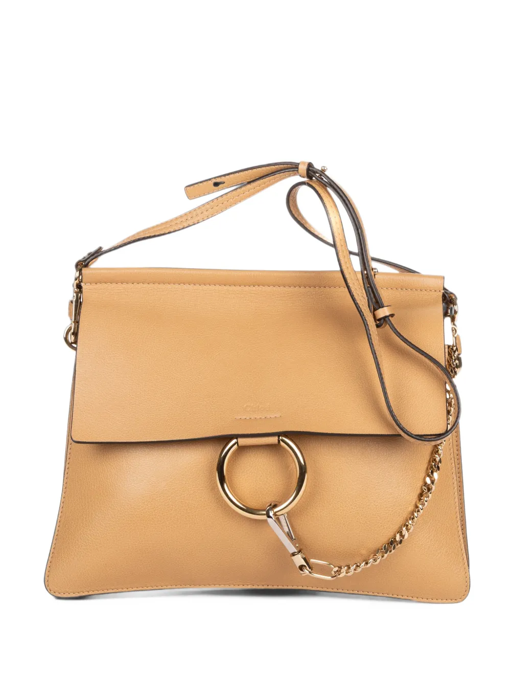 Chloé Pre-Owned medium Faye ring-detail crossbody bag - Nude