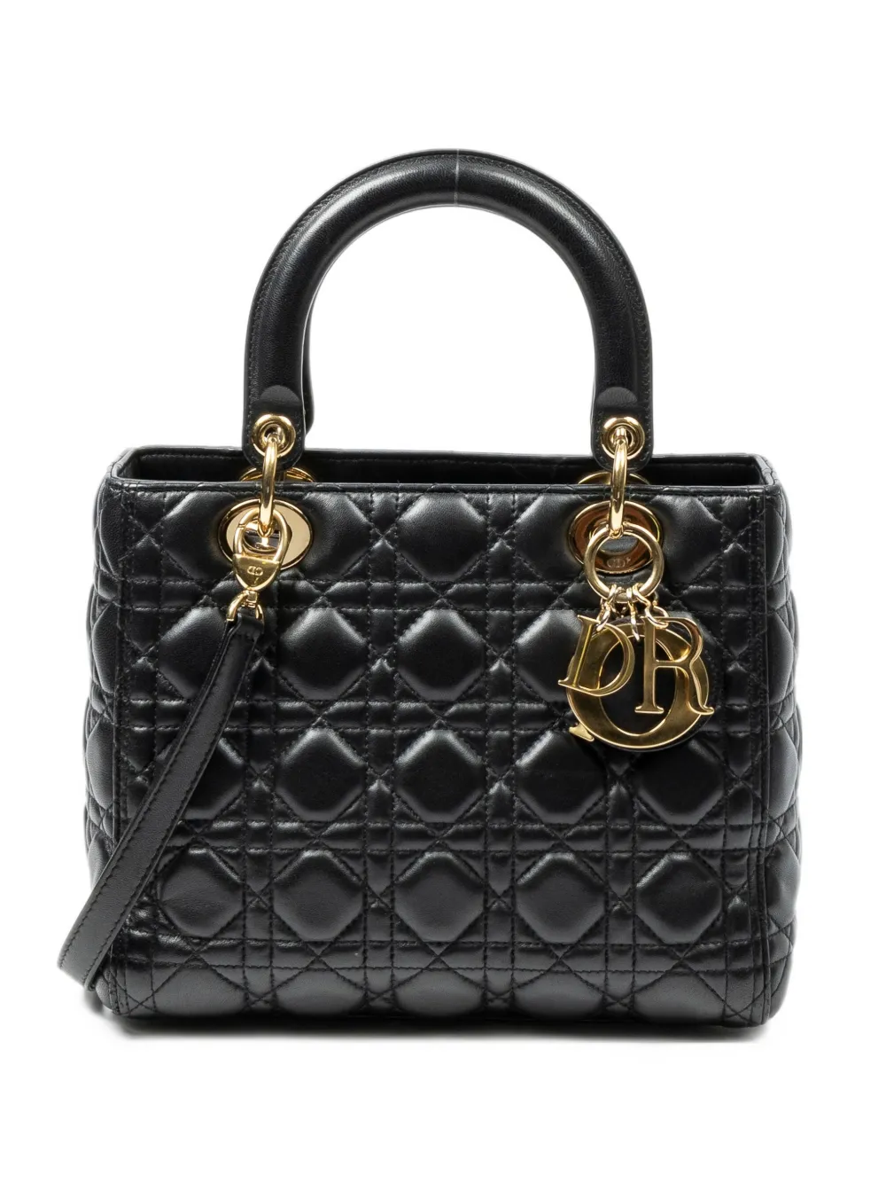 Christian Dior Pre-Owned Cannage Lady Dior tote bag - Nero
