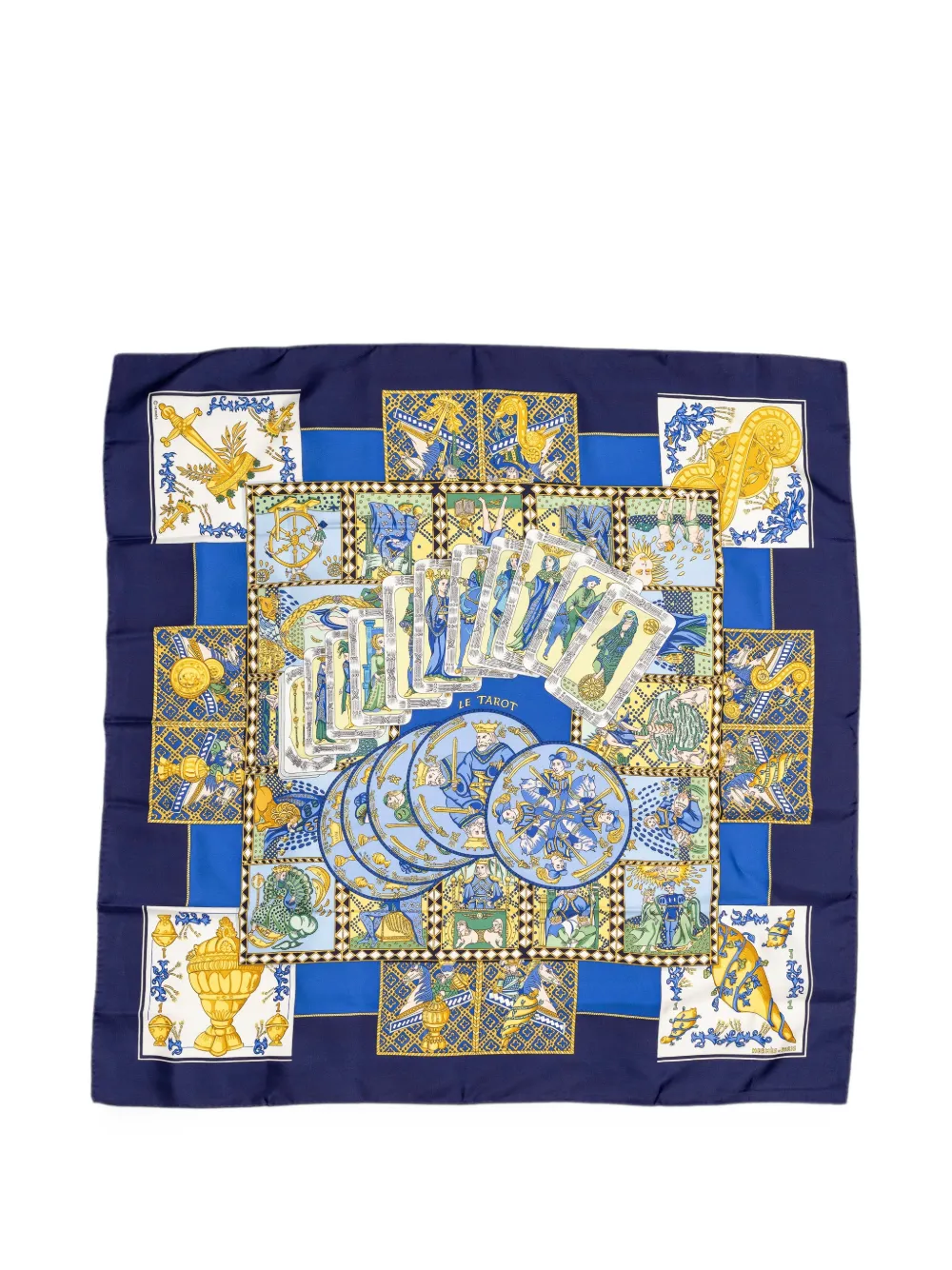 Hermès Pre-Owned Le Tarot silk scarf - Blau