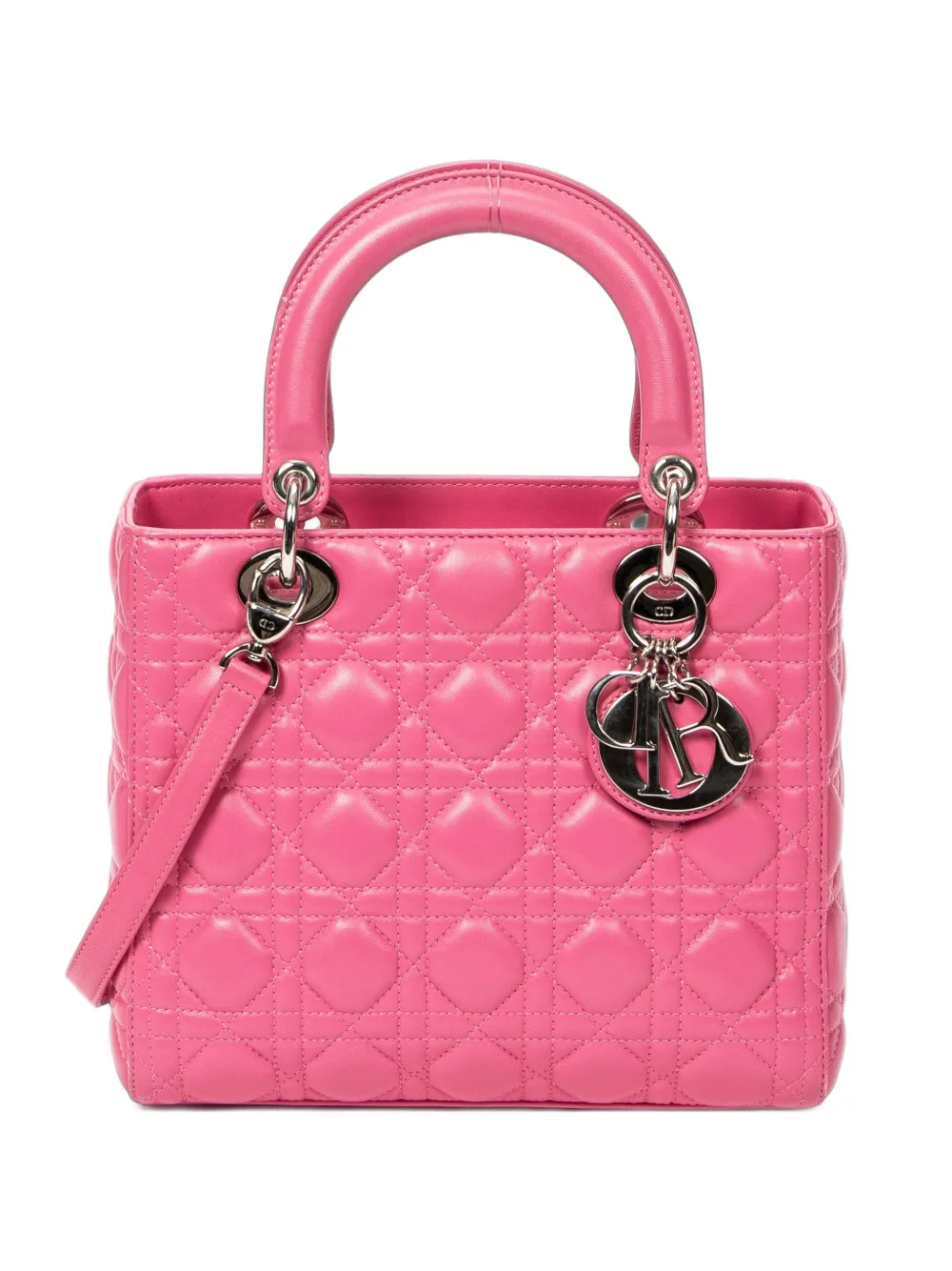 Christian Dior Pre-Owned medium Lady Dior Cannage tote bag - Rosa