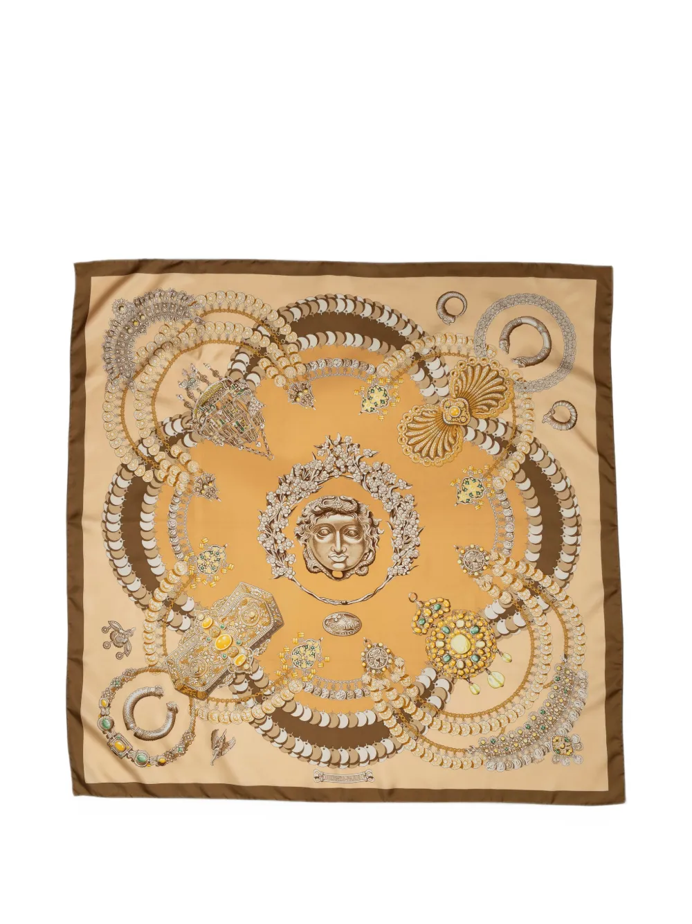 Hermès Pre-Owned Kosmima jewelry-print scarf - Orange