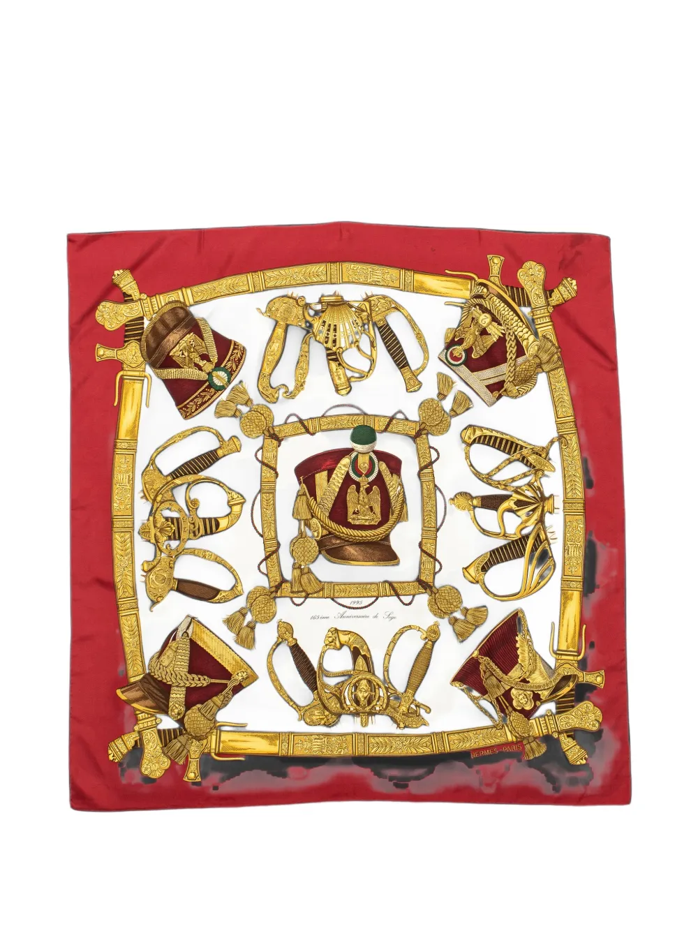 Hermès Pre-Owned 1995 165ème Anniversaire de Sogo scarf - Rot