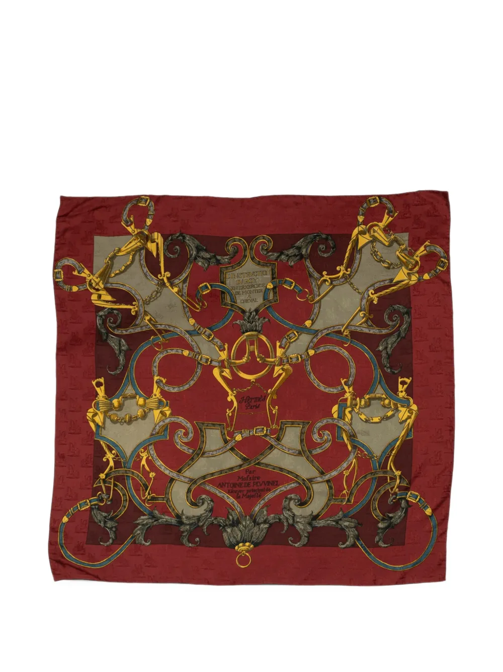 Hermès Pre-Owned L'instruction du Roy jacquard scarf - Rot