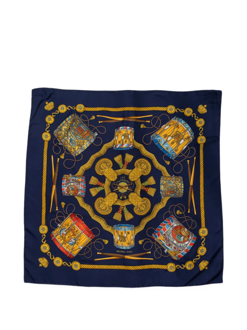 Hermès Pre-Owned Les Tambours silk scarf - Blau