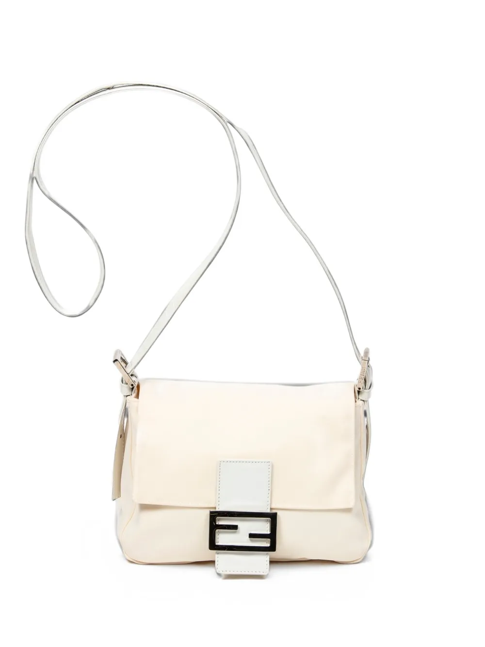 Fendi Pre-Owned FF buckle crossbody bag - Weiß