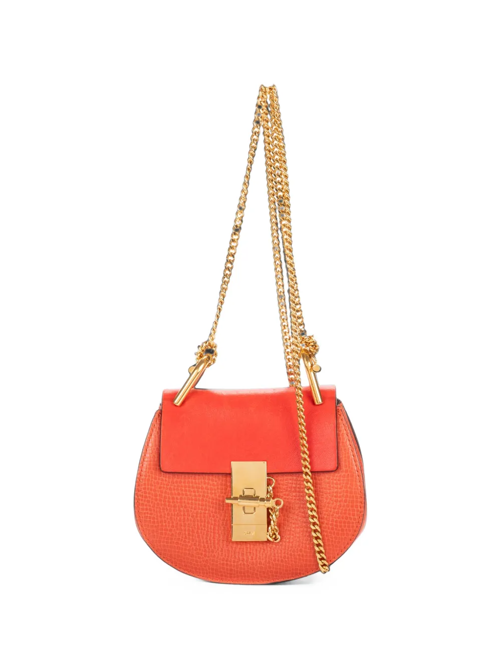 Chloé Pre-Owned nano Drew shoulder bag - Orange