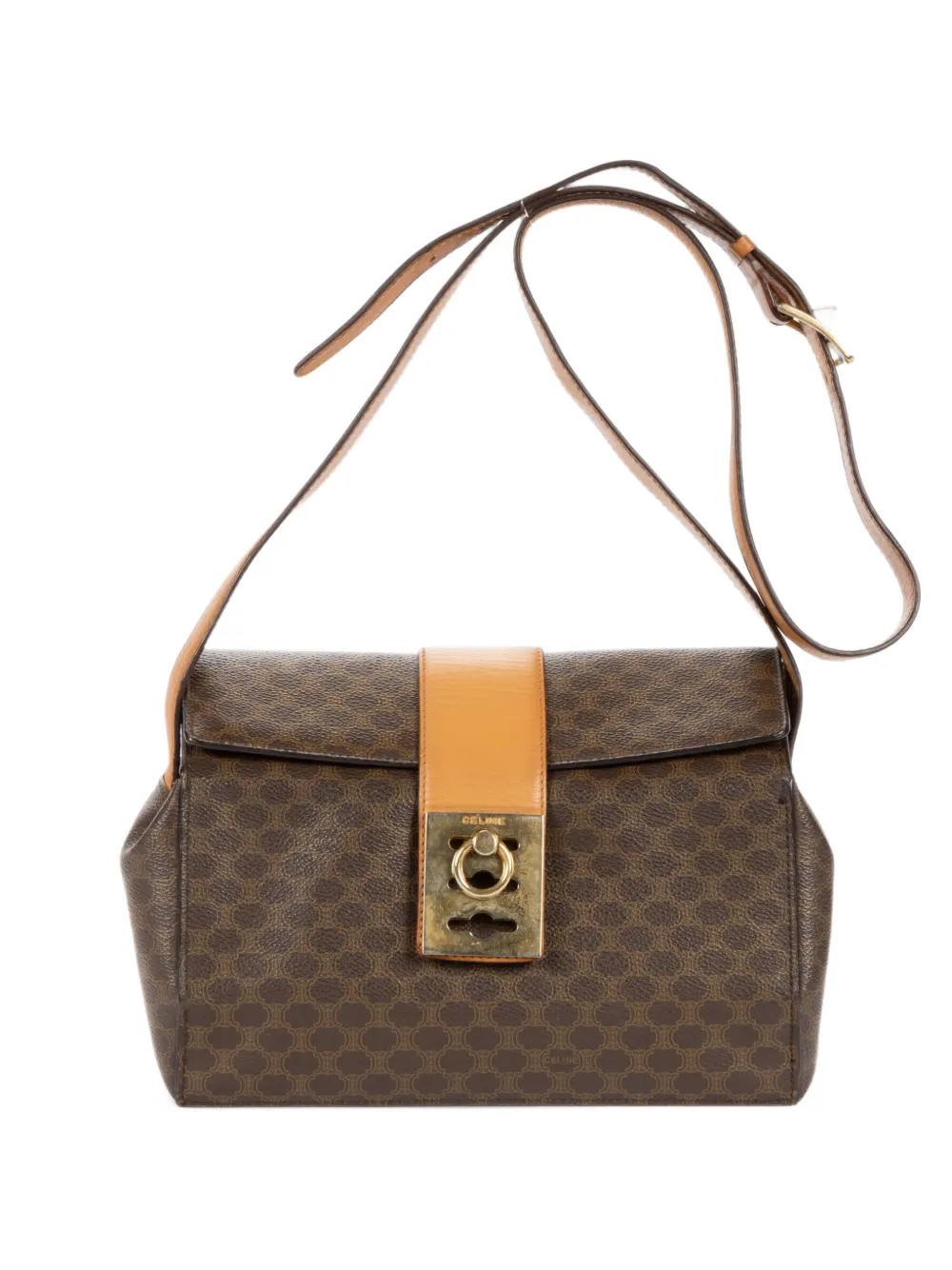 Celine Pre-Owned Macadam canvas shoulder bag - Brown