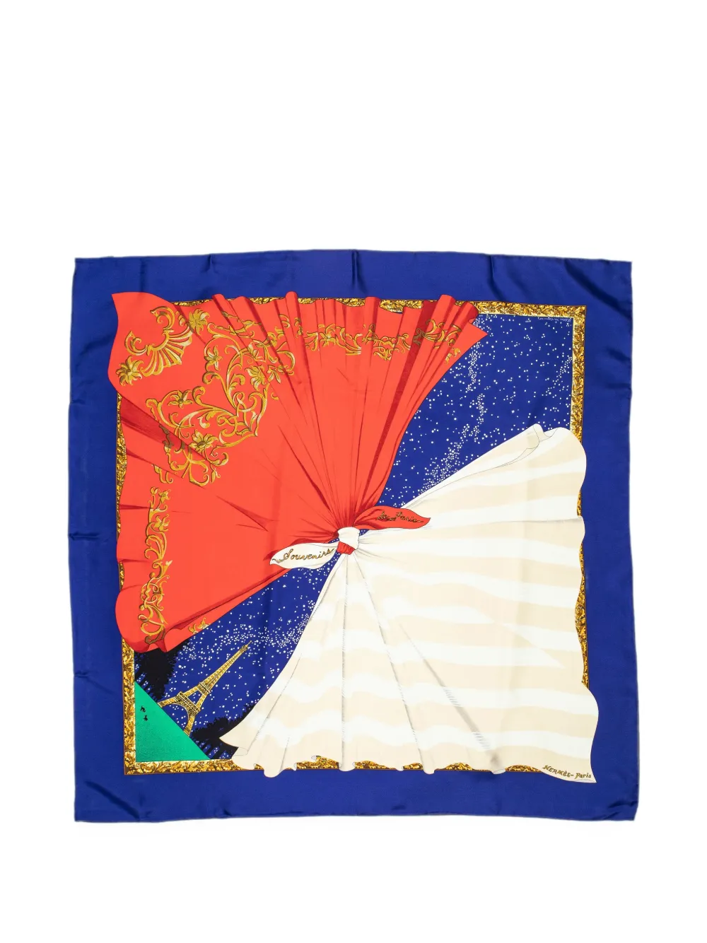 Hermès Pre-Owned Souvenirs de Paris scarf - Blau