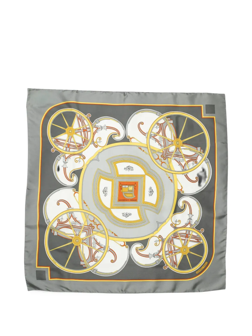 Hermès Pre-Owned Washington's Carriage silk scarf - Grau