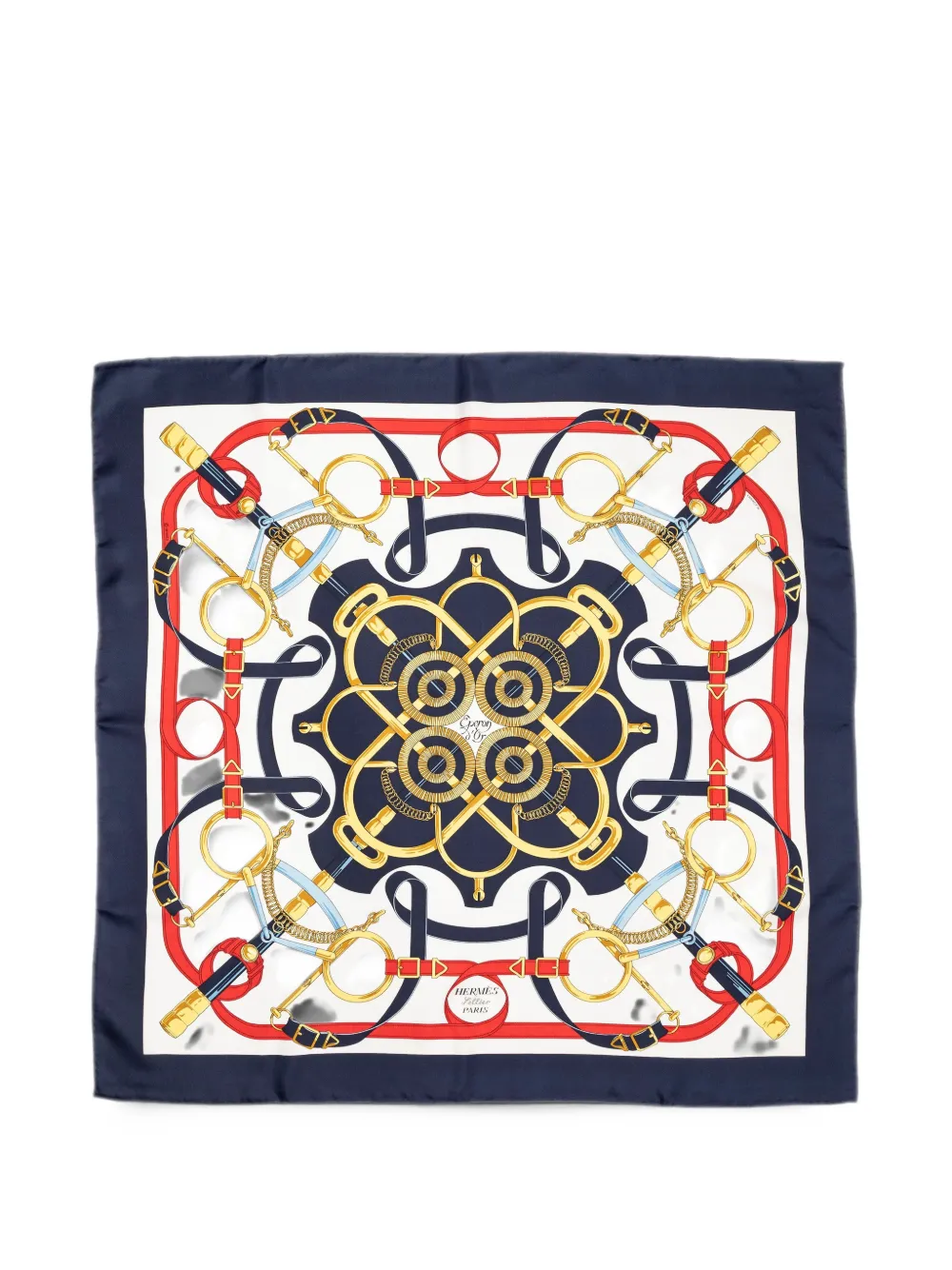 Hermès Pre-Owned Eperon d'Or silk scarf - Blau