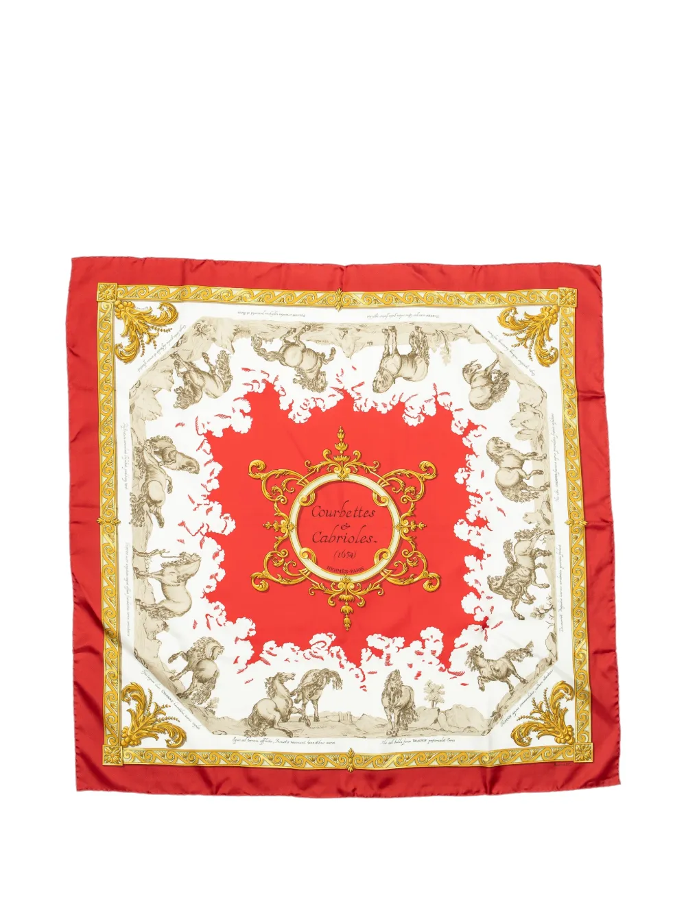Hermès Pre-Owned Courbettes & Cabrioles scarf - Rot