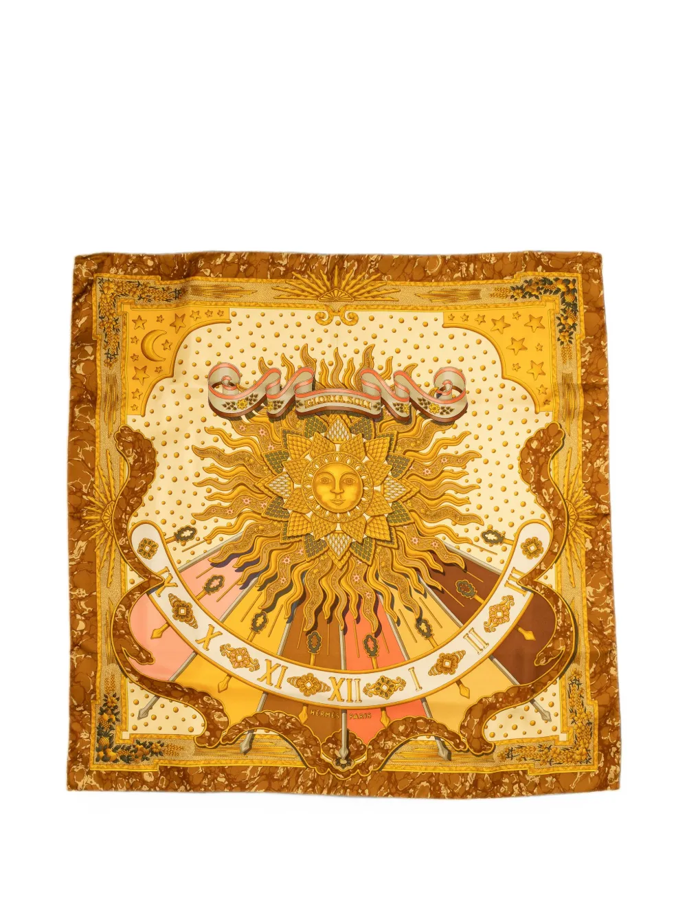 Hermès Pre-Owned Carpe Diem silk scarf - Gelb
