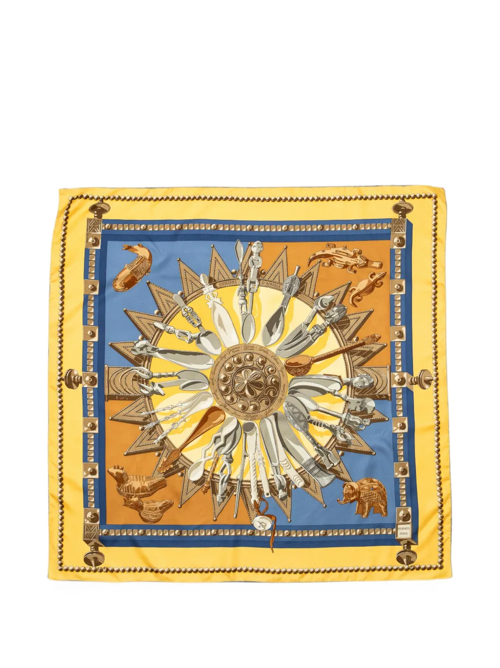 Hermès Pre-Owned Cuillers d'Afrique scarf - Gelb