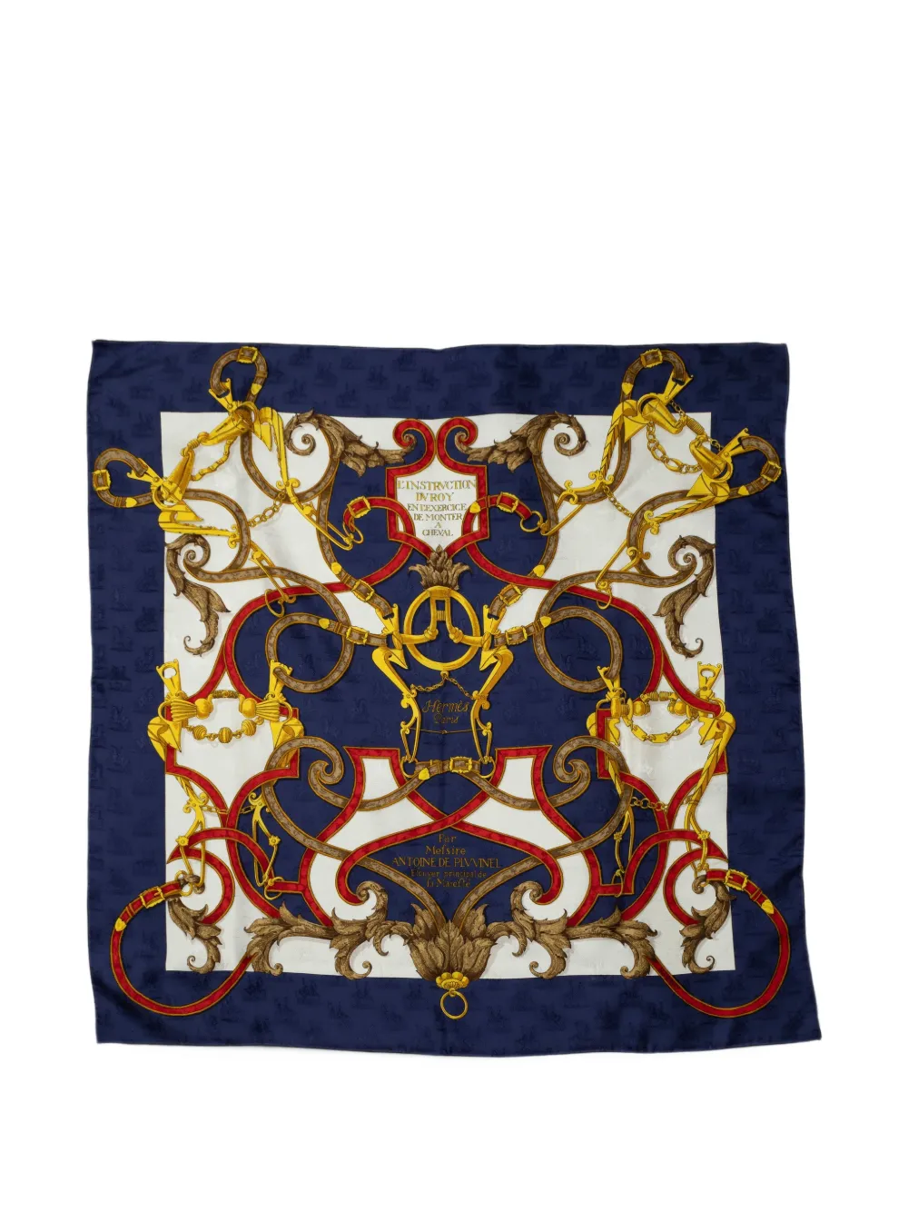 Hermès Pre-Owned L'Instruction du Roy printed scarf - Blau