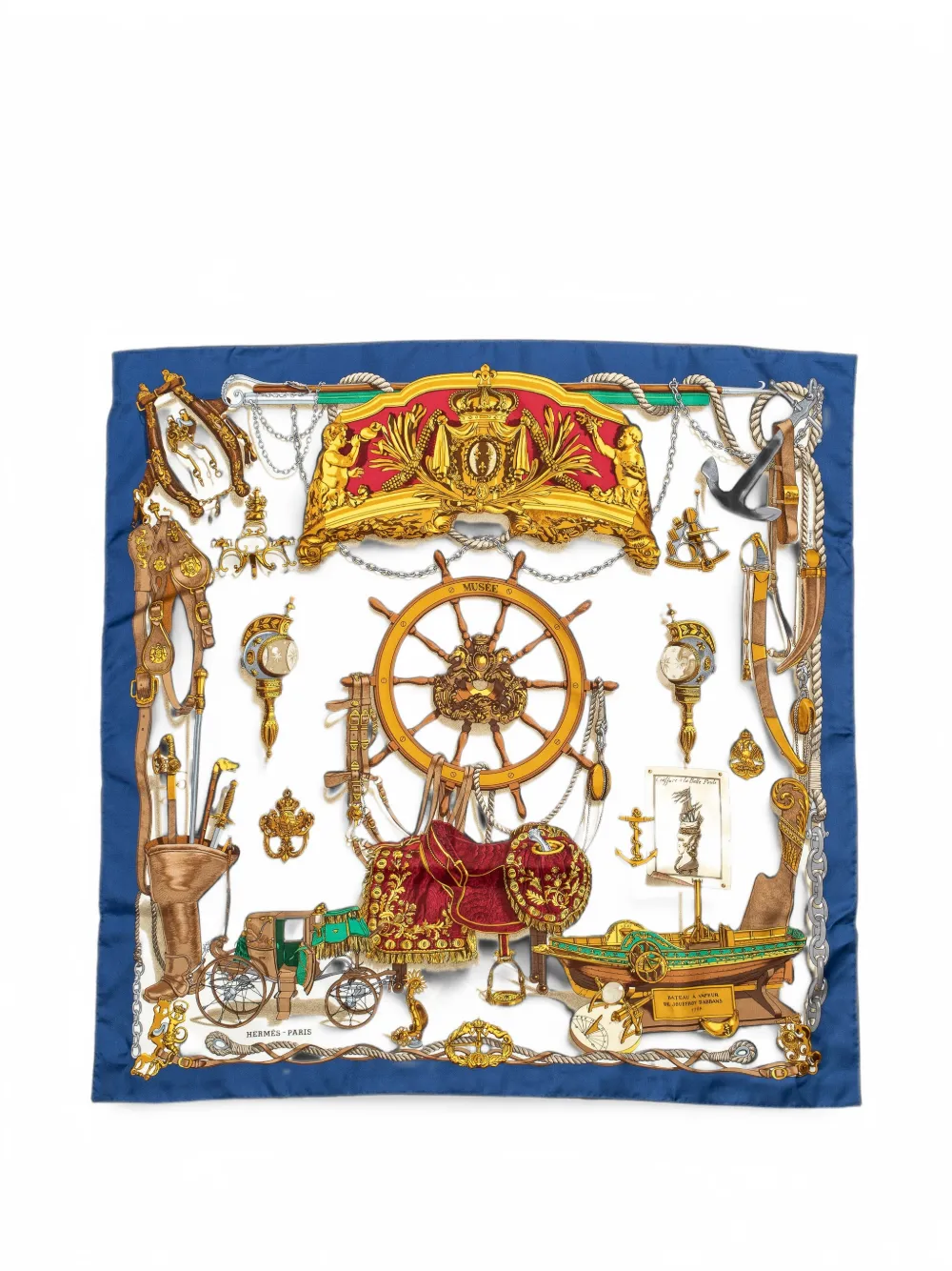 Hermès Pre-Owned Musée silk scarf - Blau
