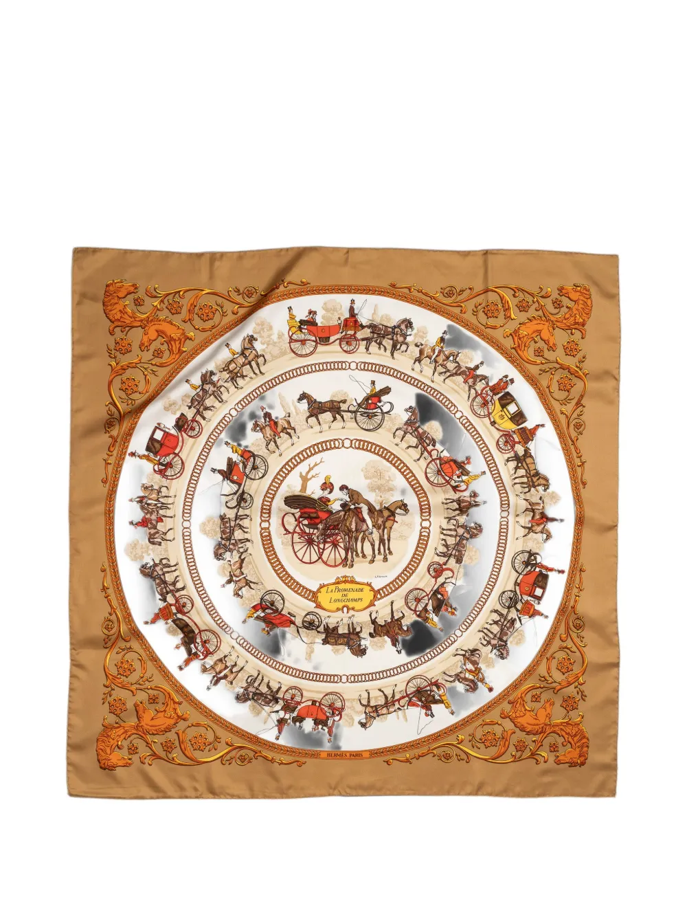 Hermès Pre-Owned La Promenade de Longchamps scarf - Braun