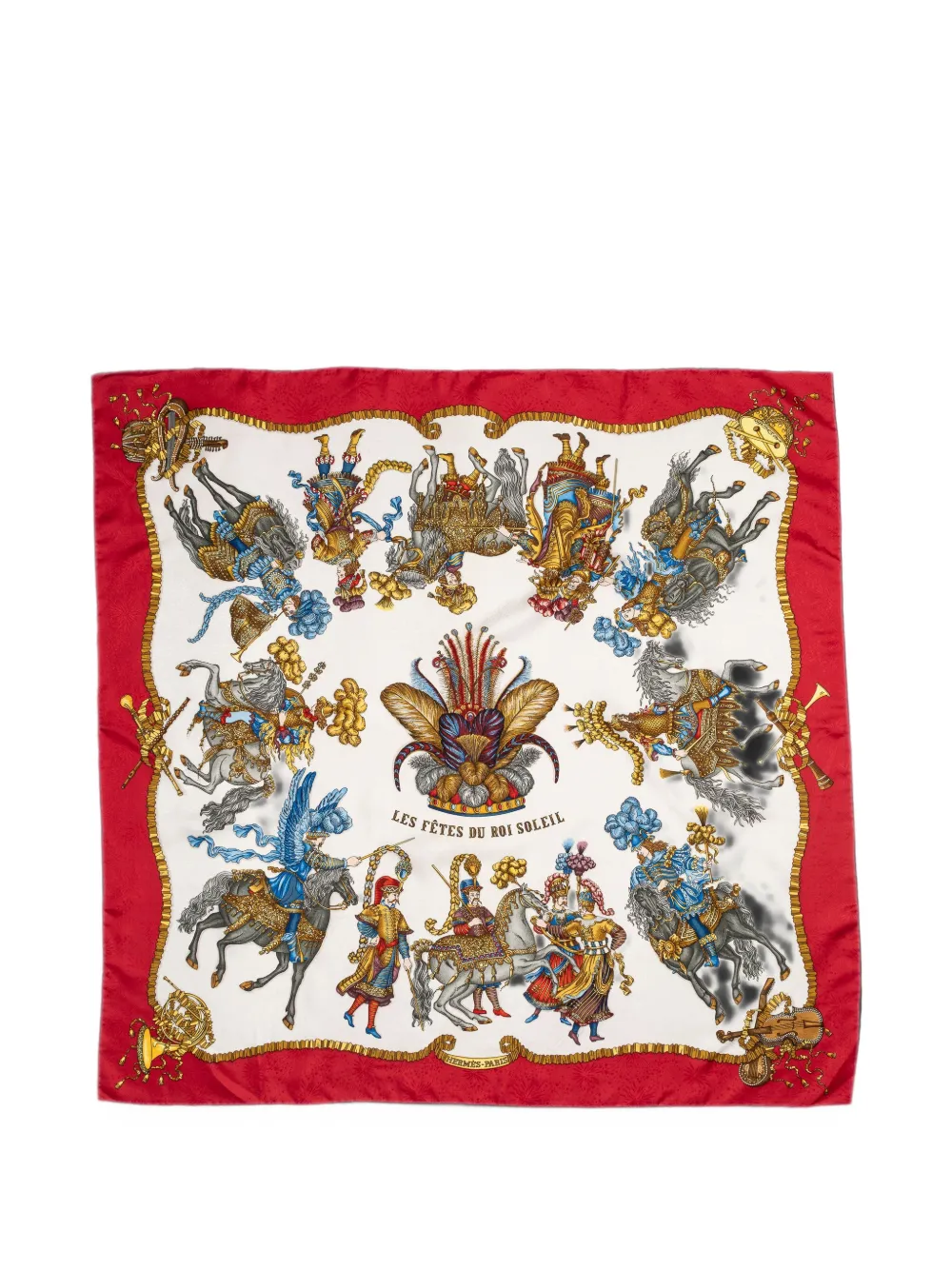 Hermès Pre-Owned Les Fêtes du Roi Soleil printed scarf - Rot