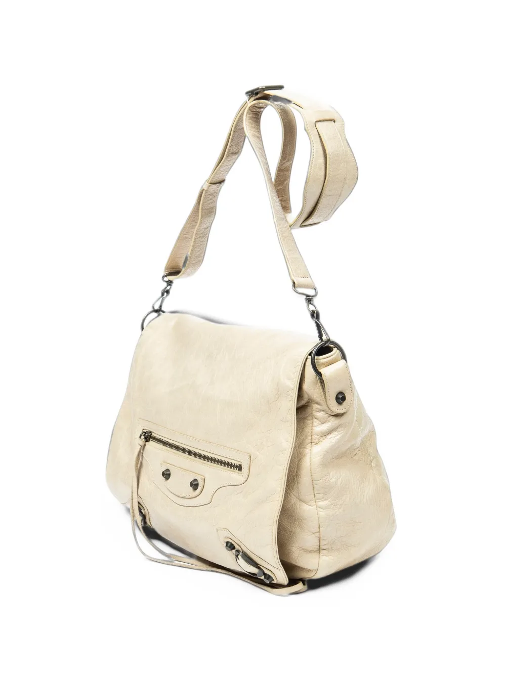 Balenciaga Pre-Owned Motocross Classic Folk crossbody bag - Nude