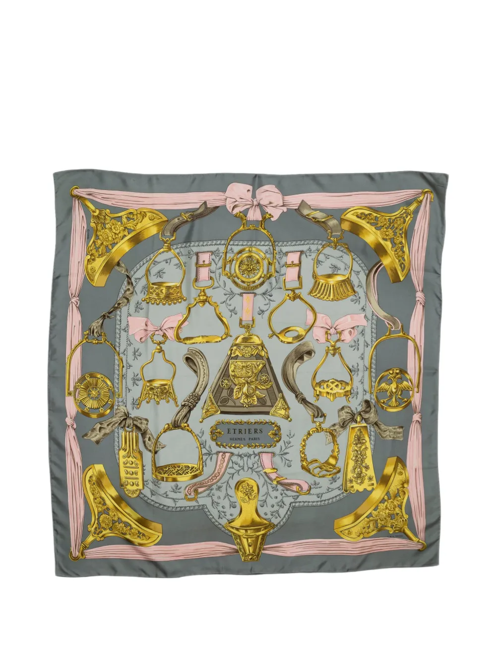 Hermès Pre-Owned Etriers graphic-print scarf - Grau