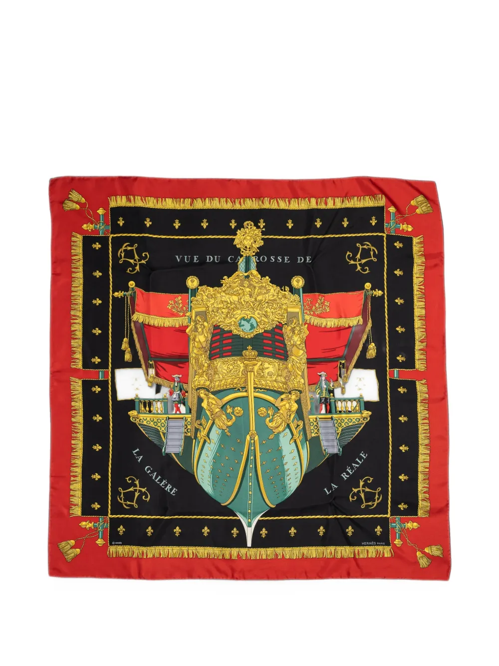 Hermès Pre-Owned La Reale ship-print scarf - Rot