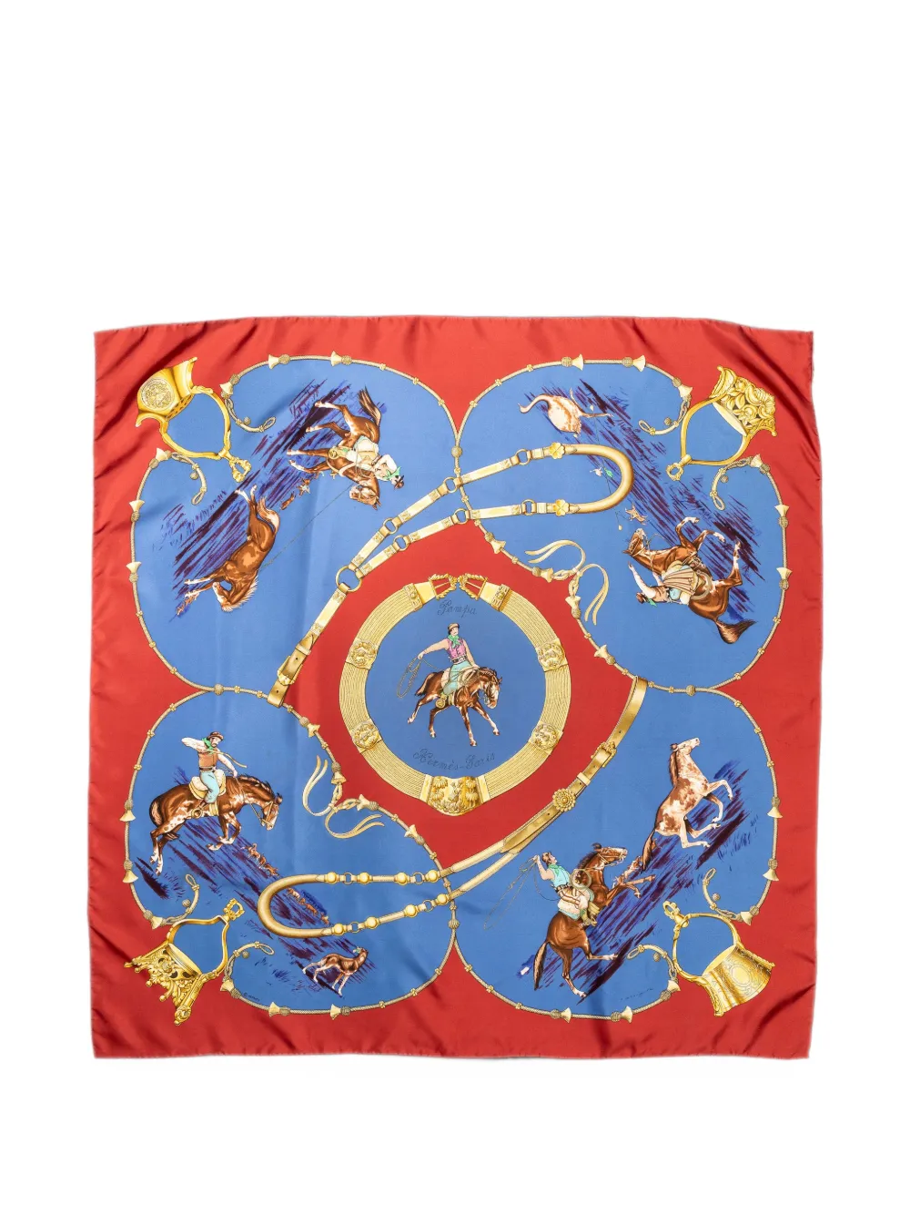 Hermès Pre-Owned Pampa silk scarf - Rot