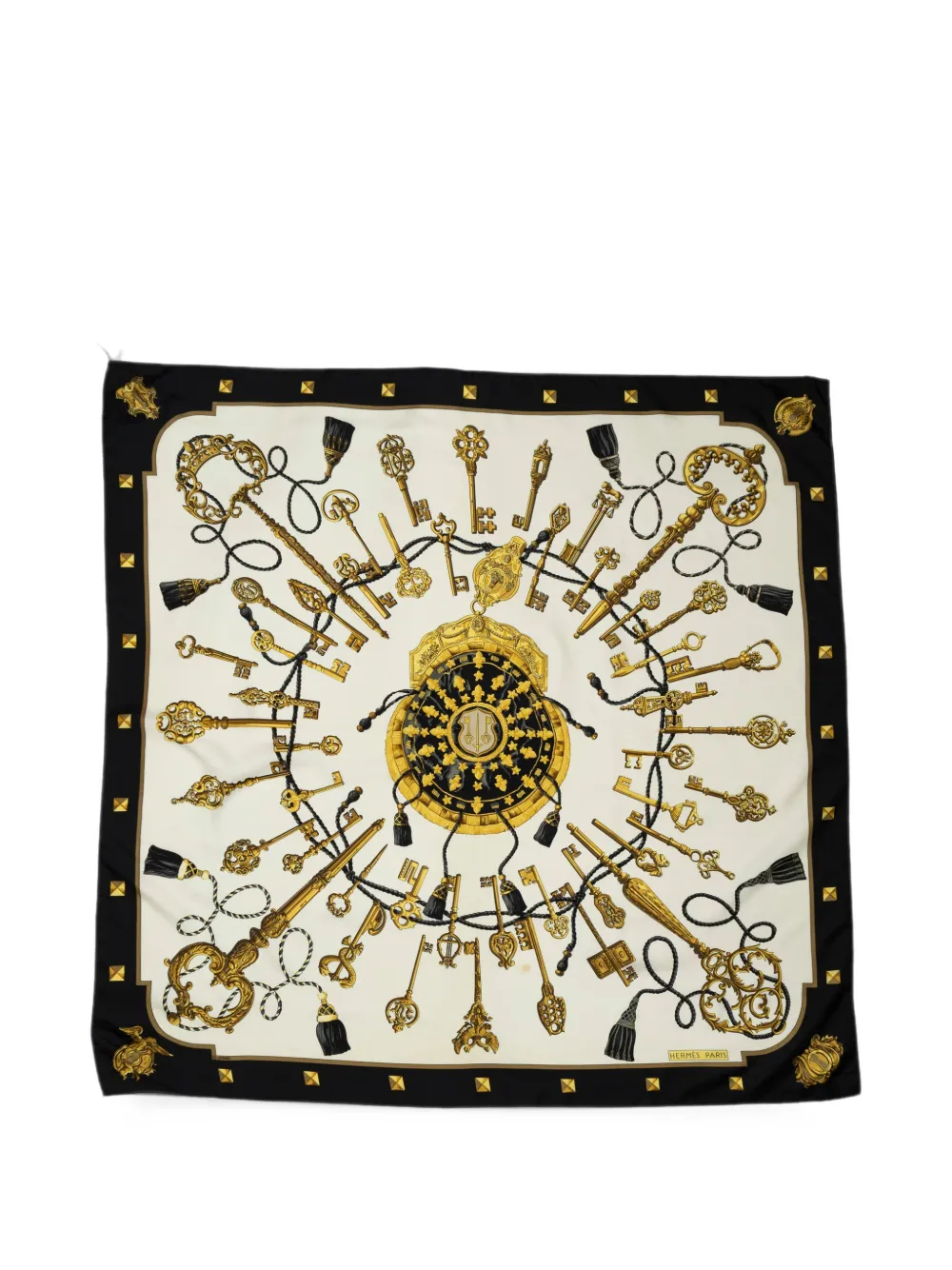 Hermès Pre-Owned Les Clefs print scarf - Schwarz