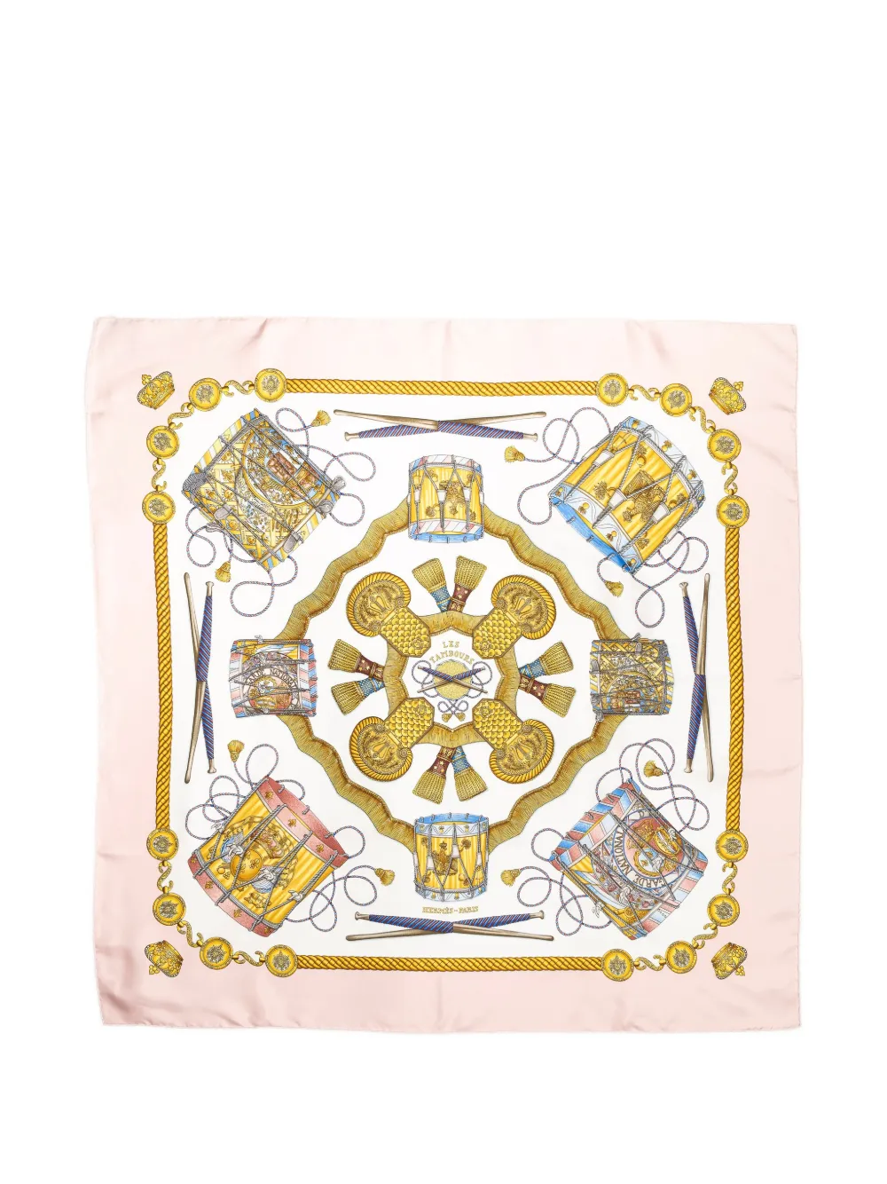 Hermès Pre-Owned Les Tambours scarf - Rosa
