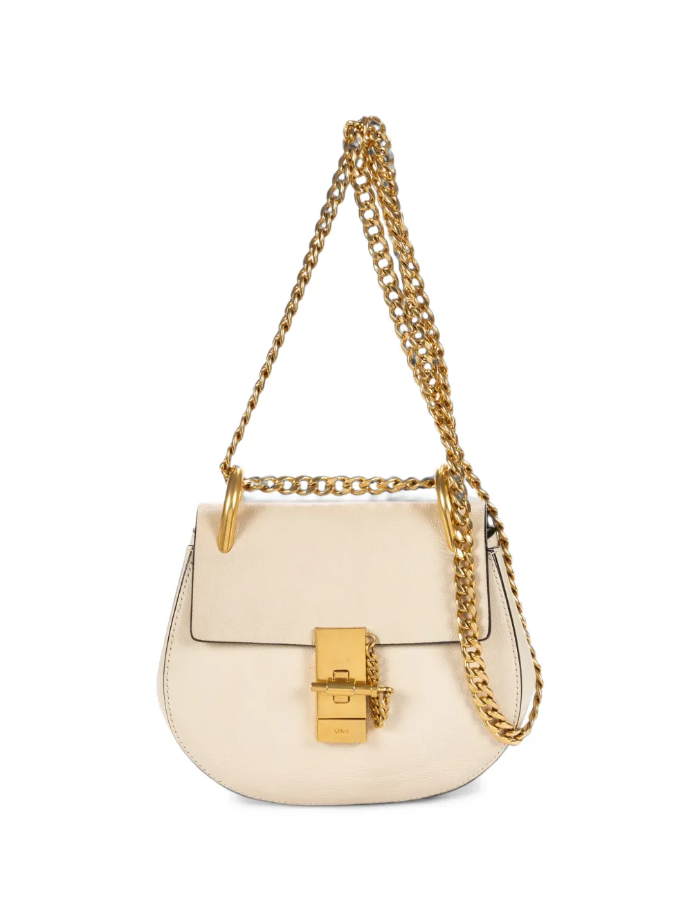 Chloé Pre-Owned mini Drew grained shoulder bag - Nude