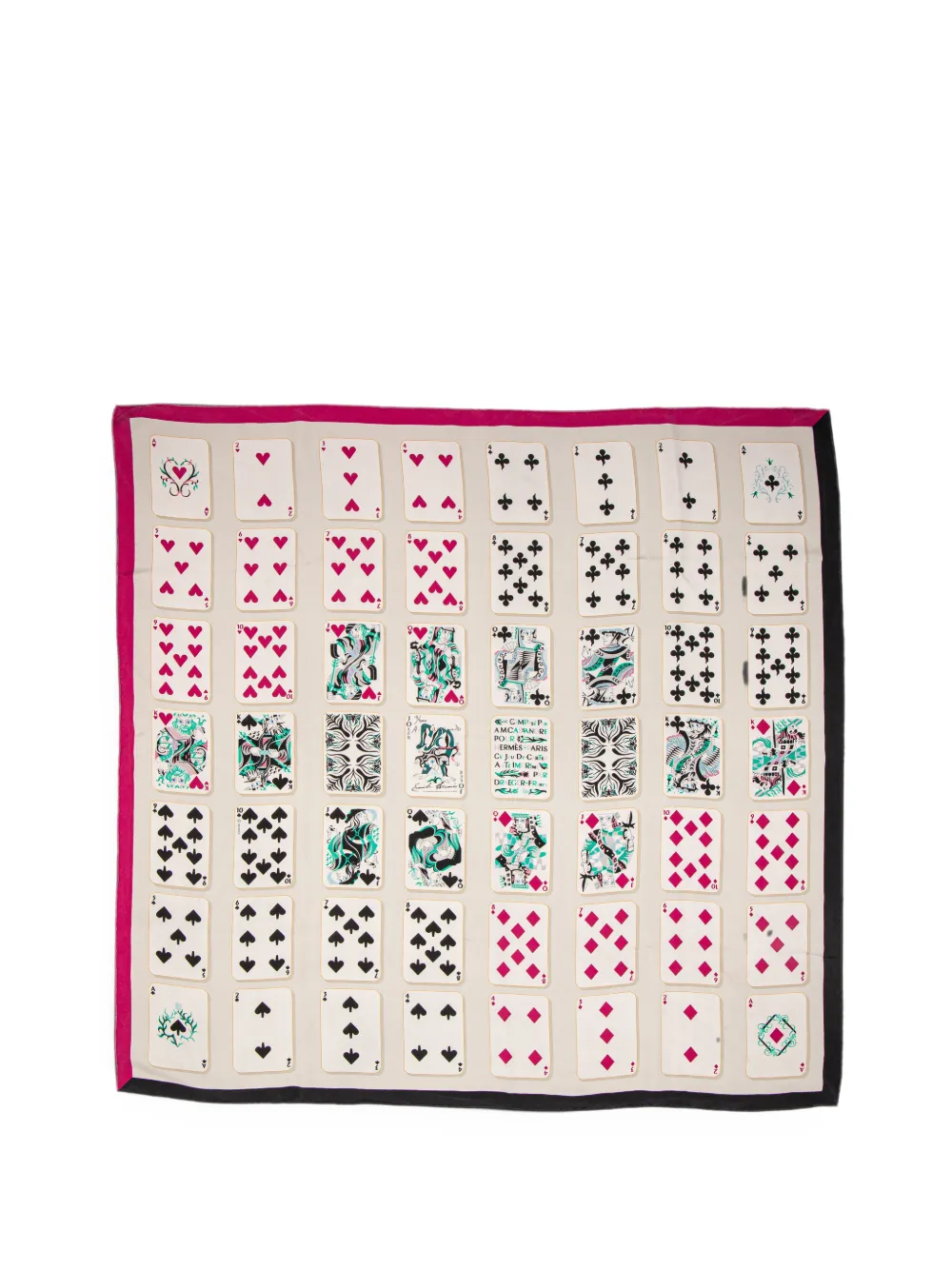 Hermès Pre-Owned Jeu de Cartes scarf - Nude