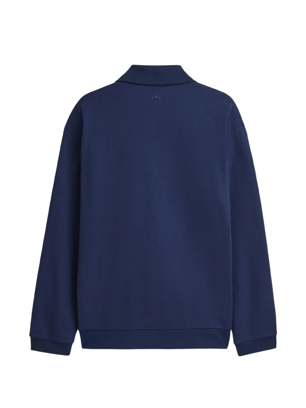 Song For The Mute x Adidas Adi008 quarter-zip waffle-knit polo shirt Blauw