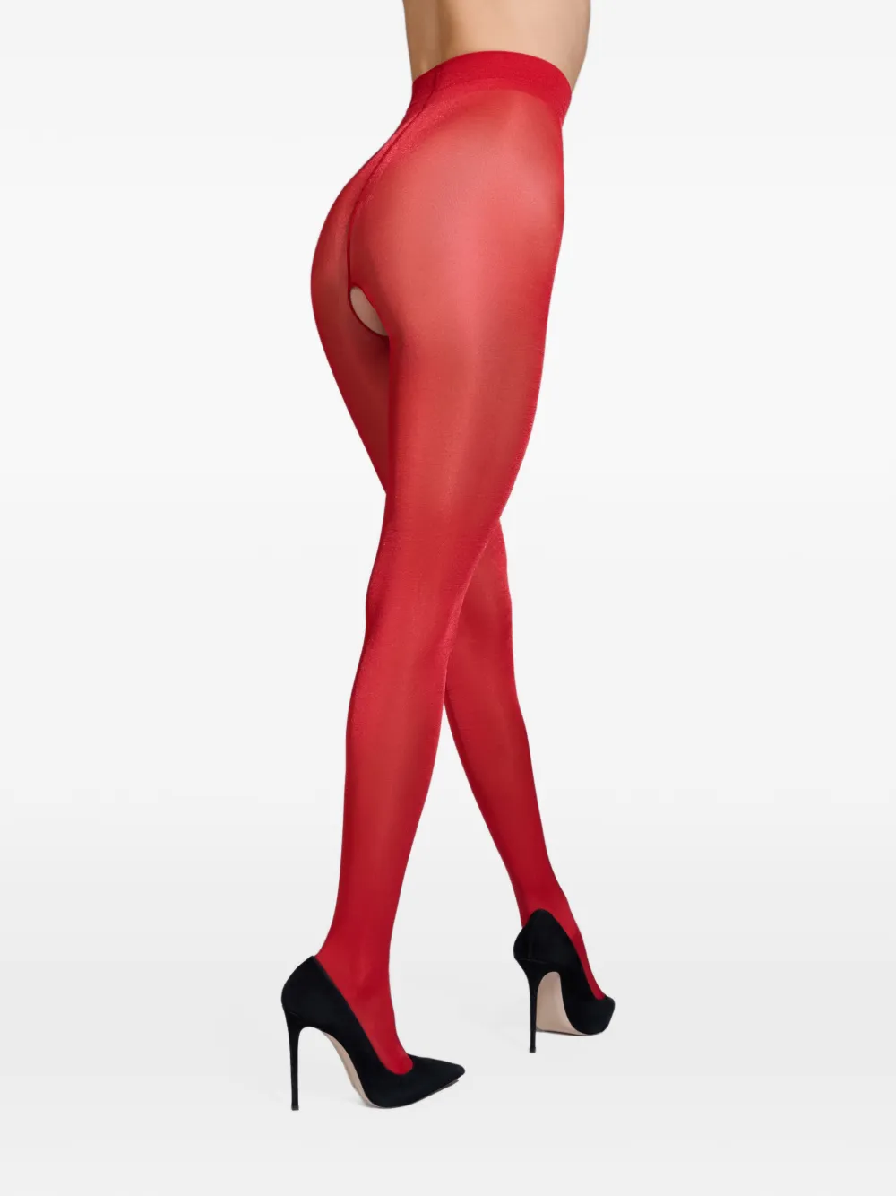 SCANDALE Panty met open kruis Rood