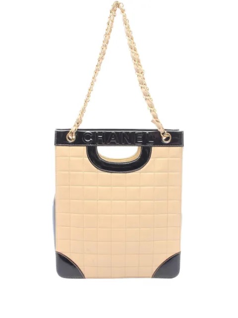 CHANEL Pre-Owned 2000-2002 Choco Bar Calfskin Shopping tote bag