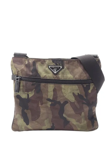 Prada Pre-Owned bolsa crossbody Camouflage de tessuto con cierre en la parte superior 2013-2026