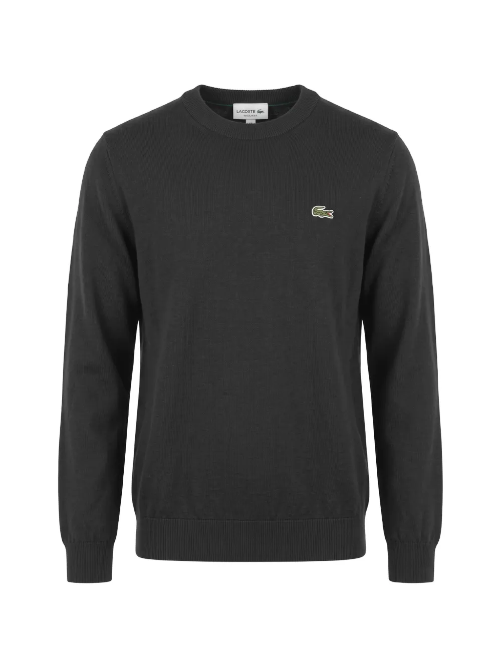 Lacoste logo-patch crew-neck sweater - Grigio