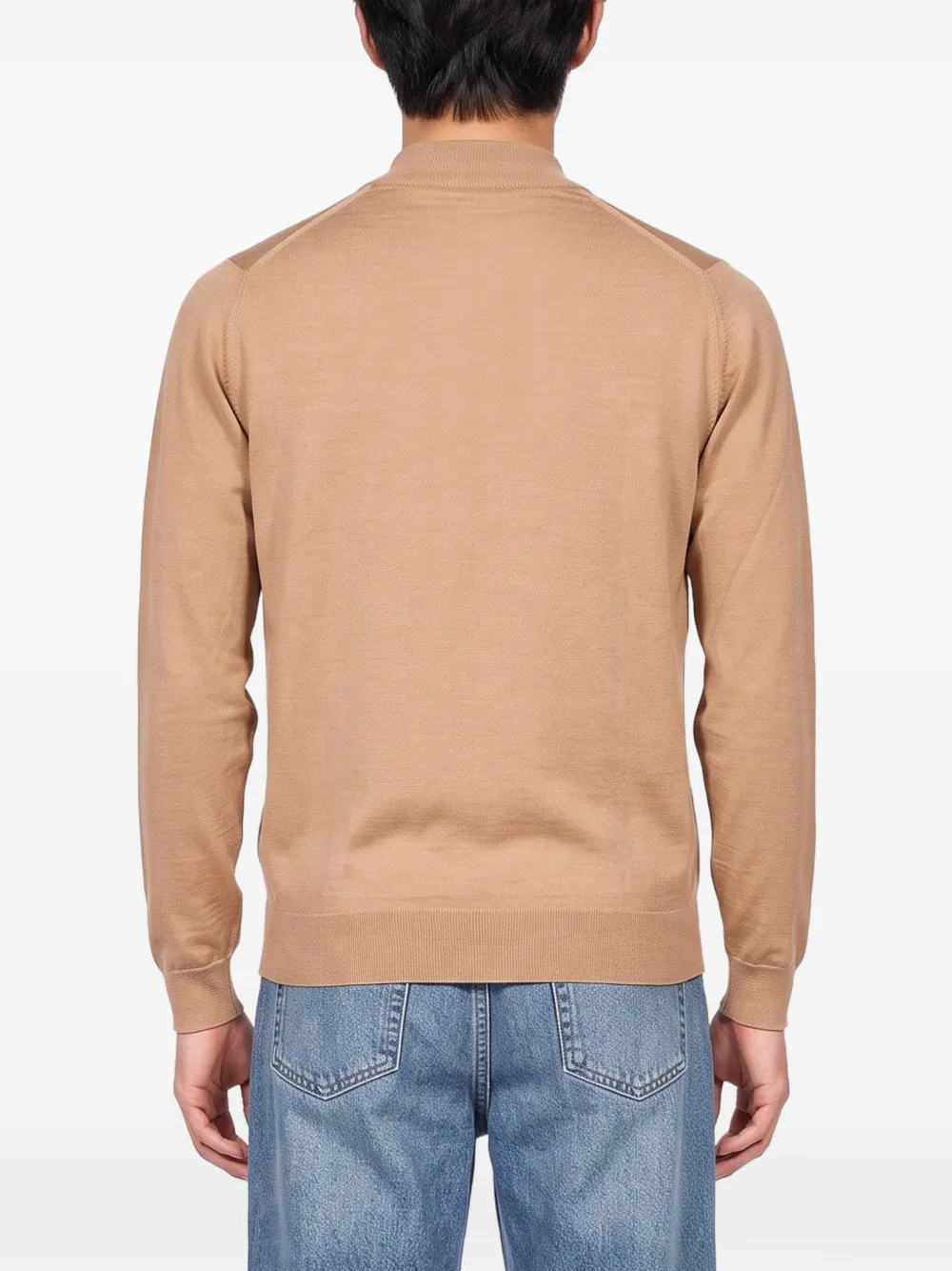 John Smedley Harcourt mock-neck sweater Beige