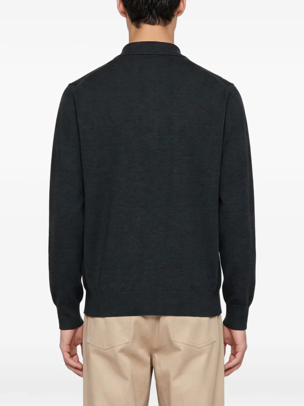 Kangra Poloshirt met lange mouwen Groen