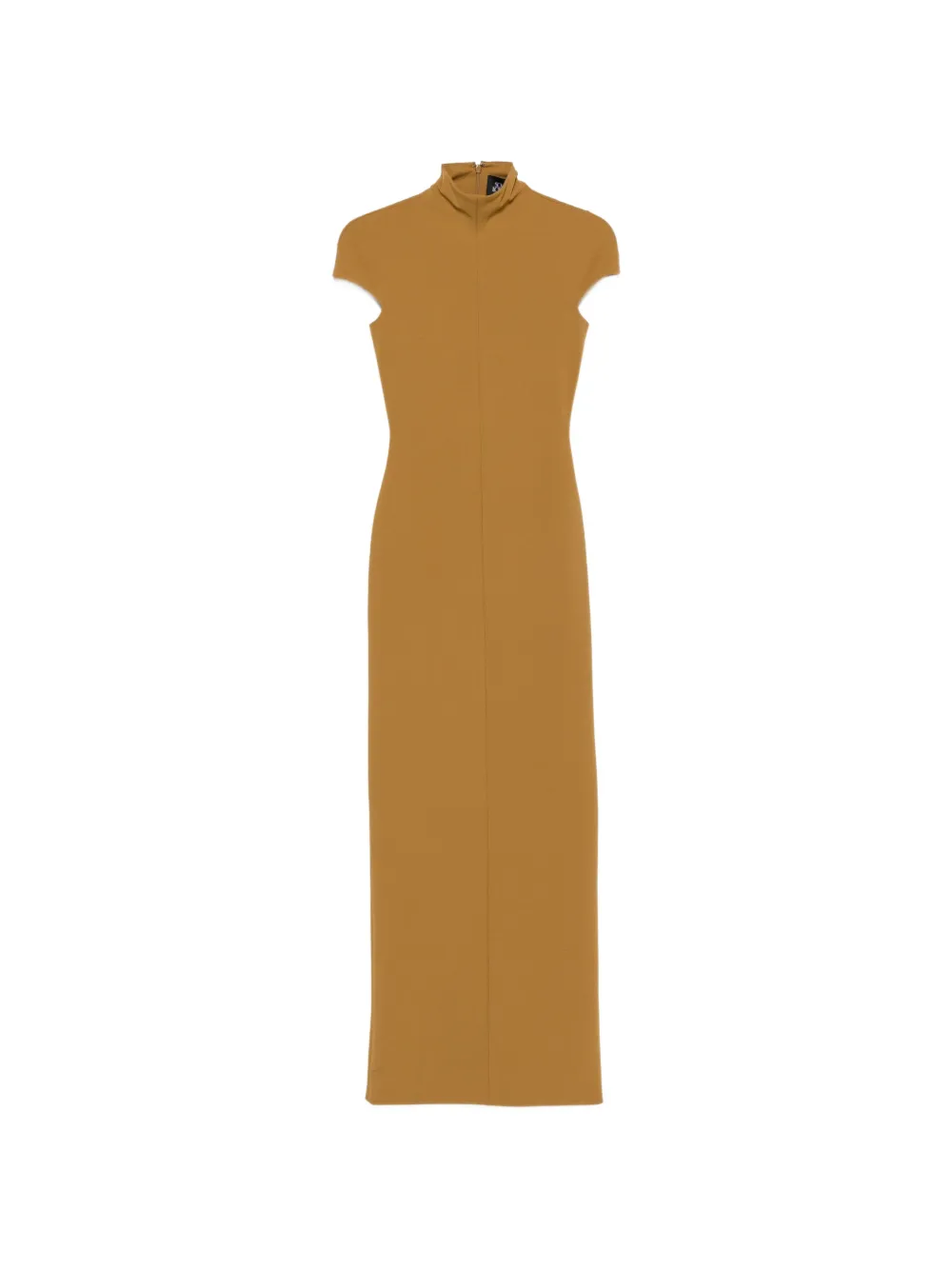 Solace London high-neck cap-sleeve maxi dress Goud