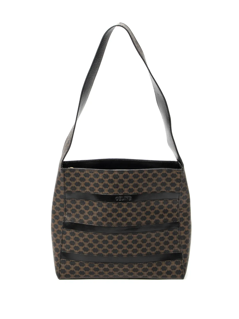 Celine Pre-Owned Macadam shoulder bag - Braun