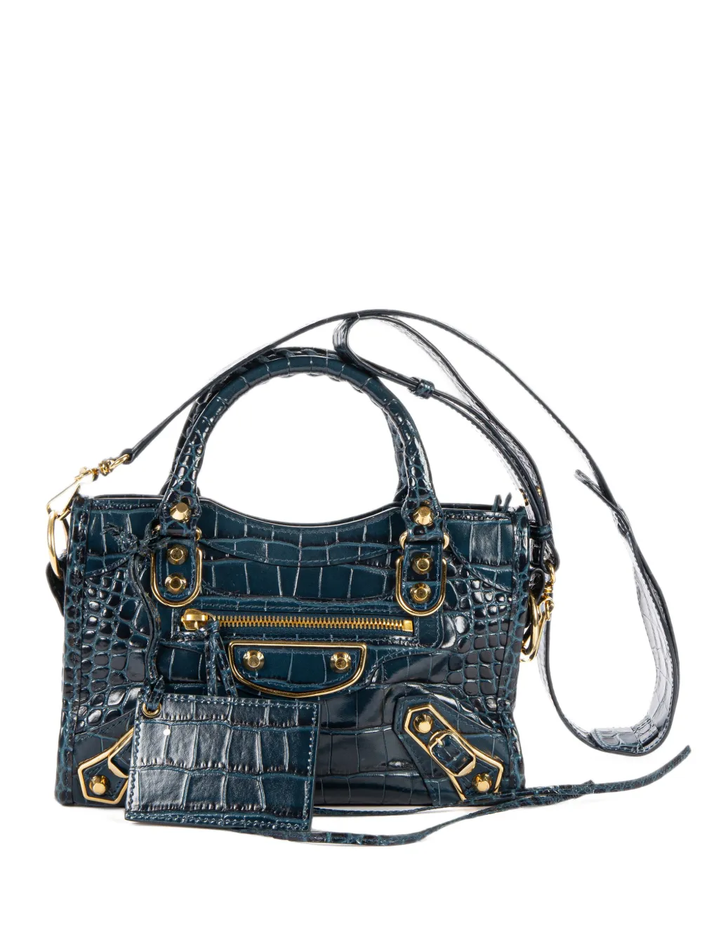 Balenciaga Pre-Owned Metallic Edge City shoulder bag - Blau