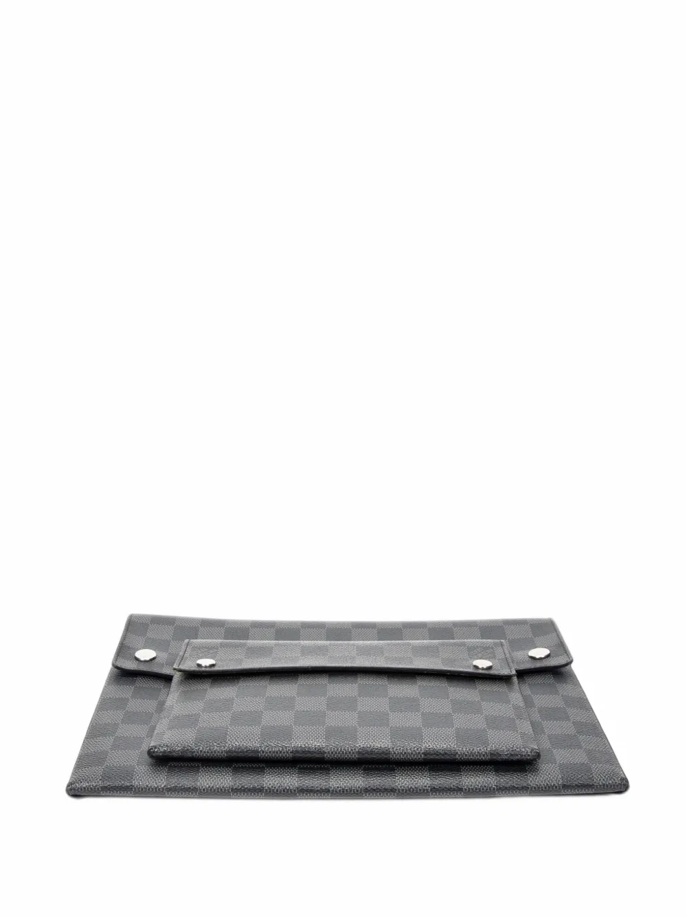 Louis Vuitton Pre-Owned Alpha Triple Pouch Damier Graphite pouch - Black