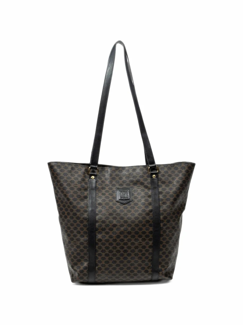 Celine Pre-Owned Shopping logo-patch shoulder bag - Braun