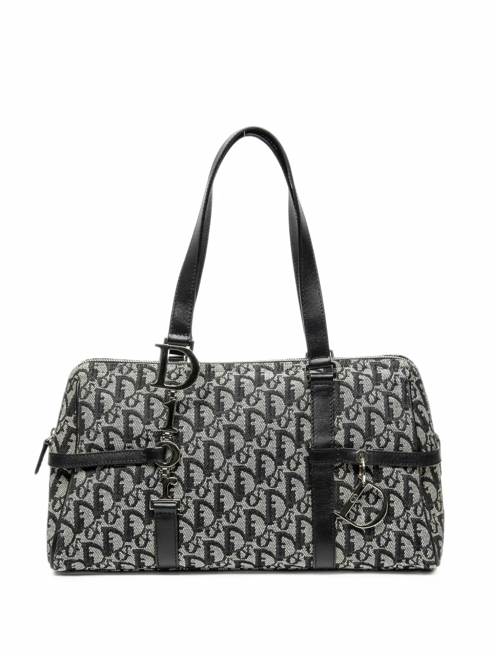 Christian Dior Pre-Owned D Charm Trotter logo-charm shoulder bag - Grau