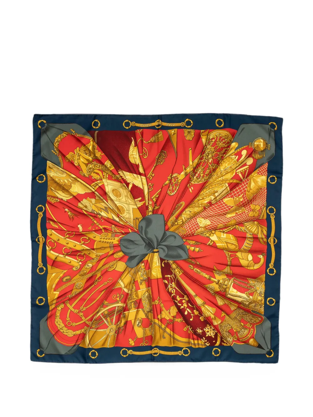 Hermès Pre-Owned Soleil graphic-print silk scarf - Rot