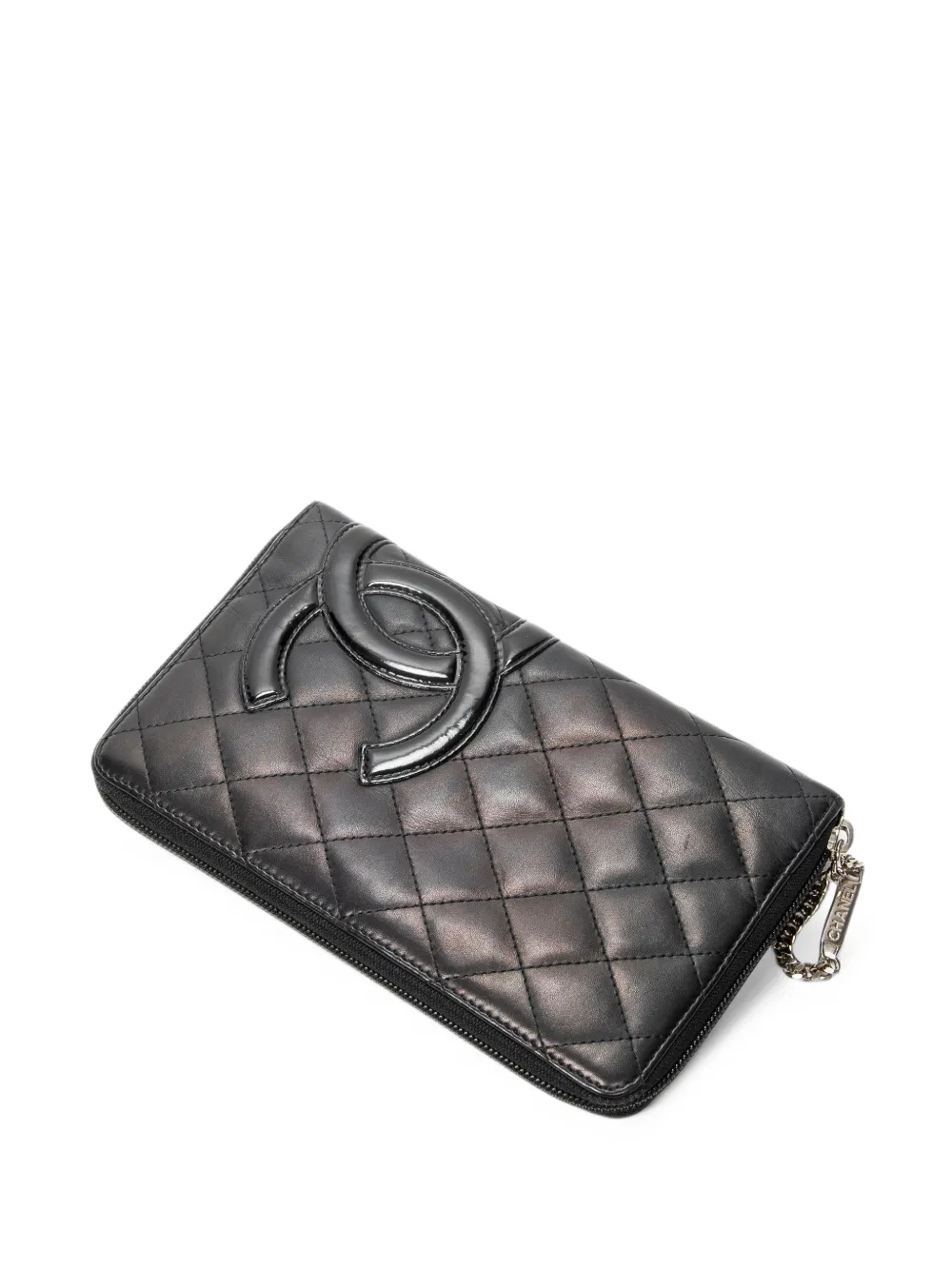 CHANEL Pre-Owned Cambon Ligne quilted wallet - Black