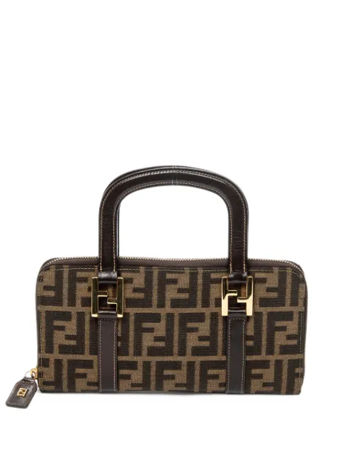 Fendi Pre-Owned Borsa a mano in tela con manico e motivo Zucca