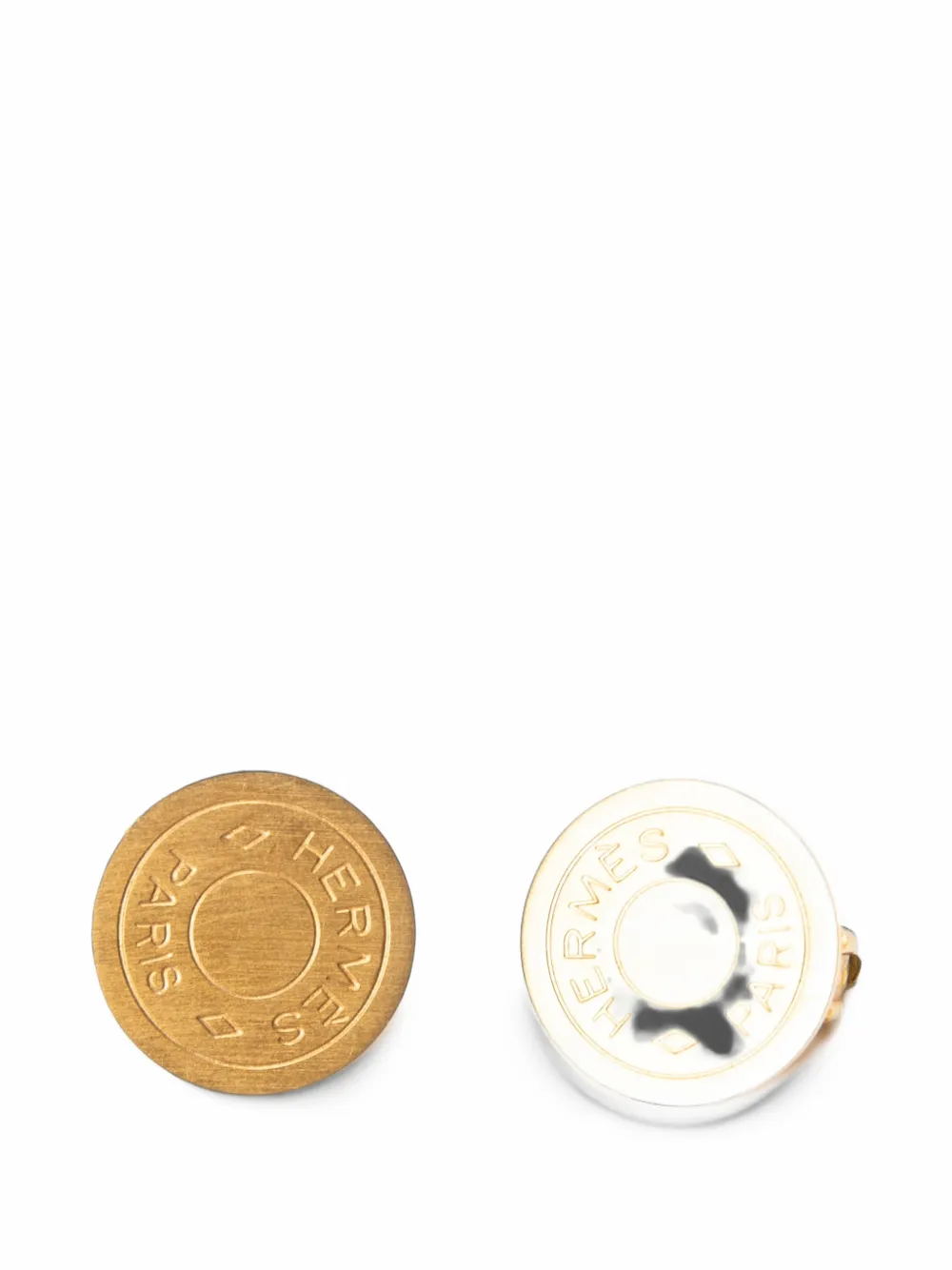 Hermès Pre-Owned Clou de Selle clip-on earrings - Gold