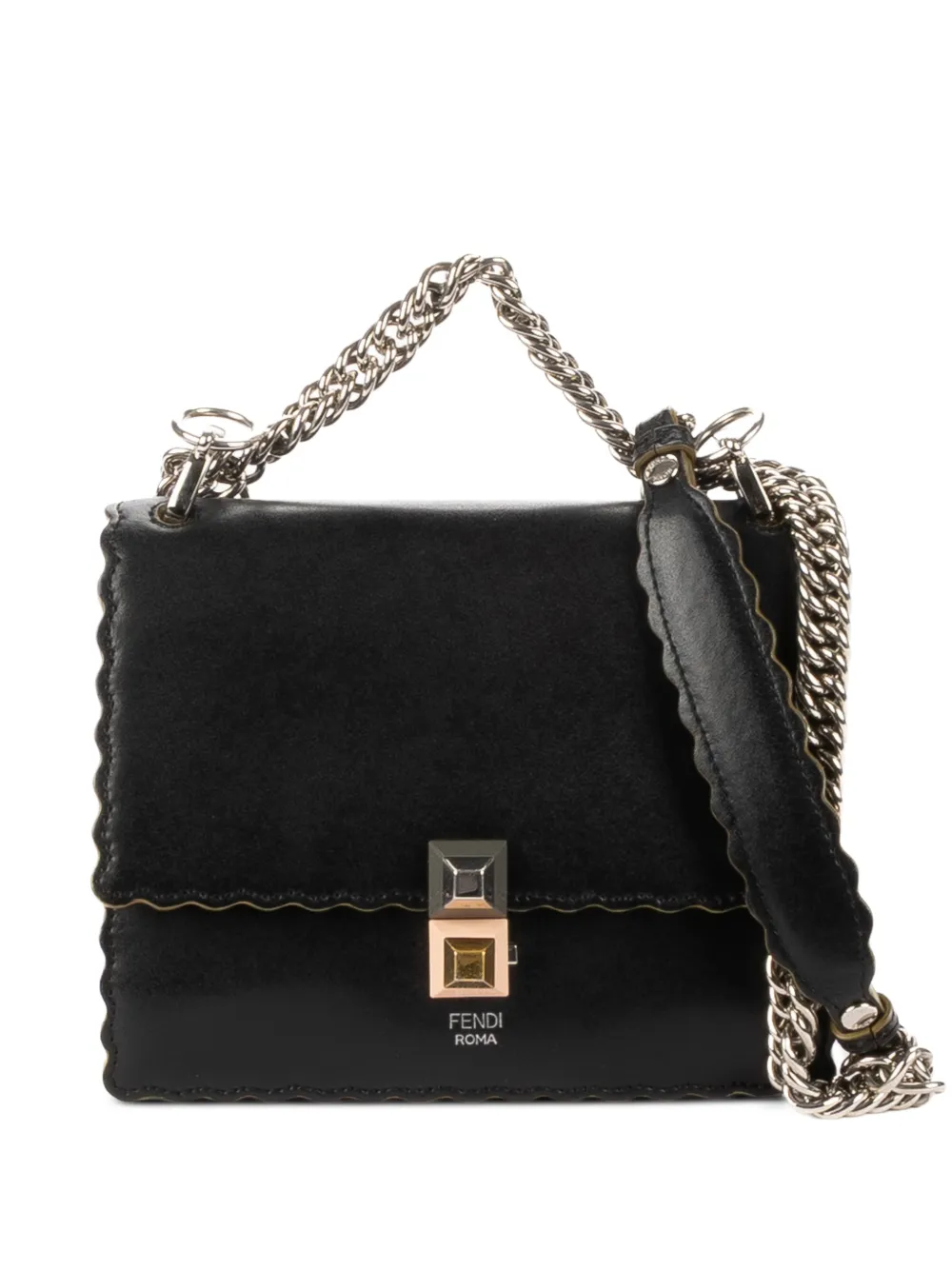 Fendi Pre-Owned Kan I leather mini bag - Black