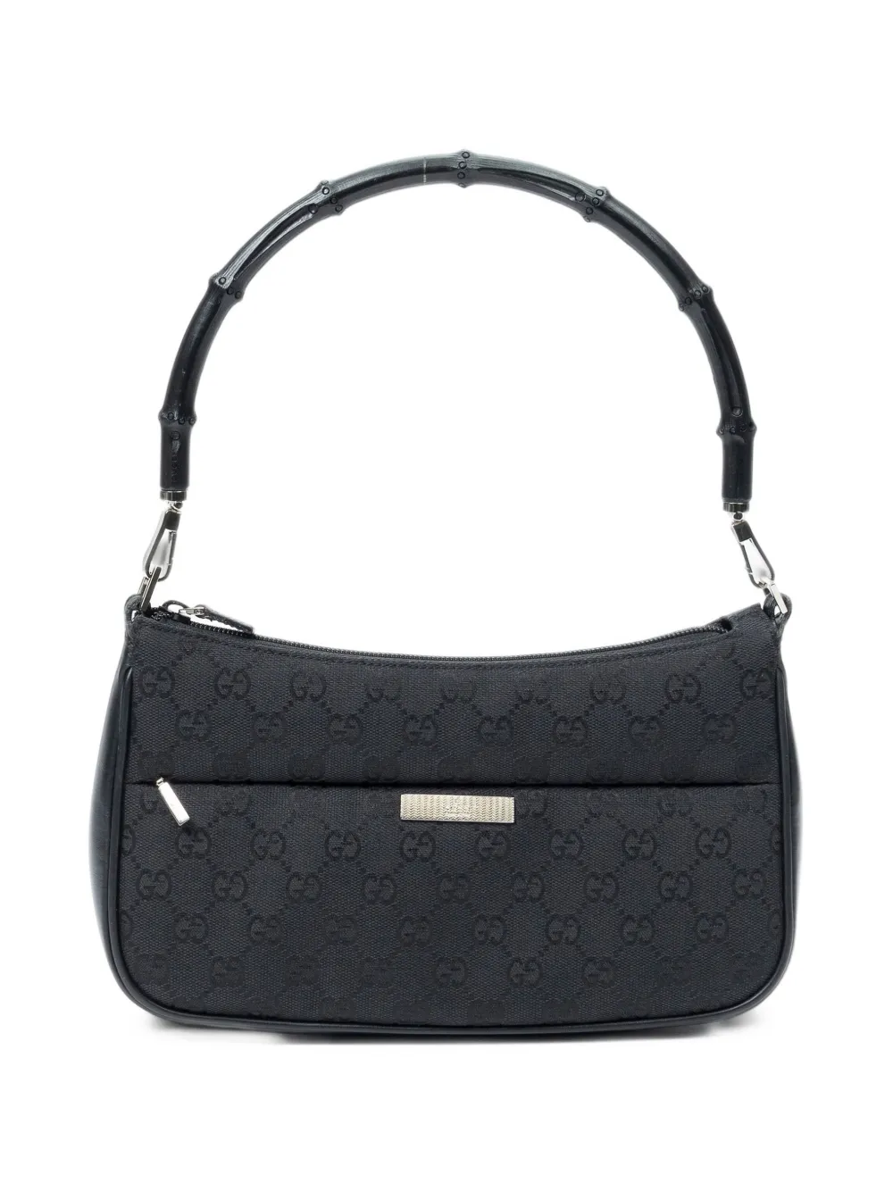 Gucci Pre-Owned Bamboo GG-canvas tote bag - Noir